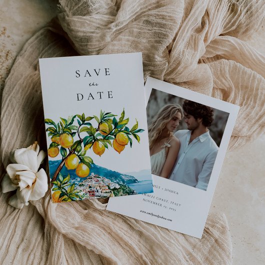 Save The Date Mariage italien de la côte d'Amalfi