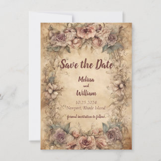Save The Date Mariage Italien Vintage