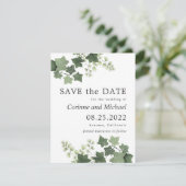 Save The Date Mariage Ivy et Fern Greenery Enregistrer la date (Debout devant)
