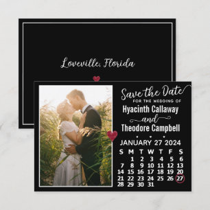 Save The Date Mariage Janvier 2024 Calendrier Photo personnalisé