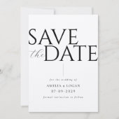 Save The Date Mariage Kraft moderne et chic (Devant)