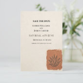 Save The Date Mariage Kraft Terracotta (Debout devant)