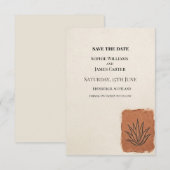 Save The Date Mariage Kraft Terracotta (Devant / Derrière)