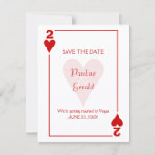 Save The Date Mariage Las Vegas Two of Hearts (Devant)