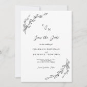 Save The Date Mariage Laurel Wreath (Devant)