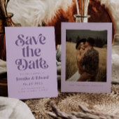 Save The Date Mariage Lavender rétro