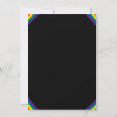 Save The Date Mariage LGBT Arc-en-ciel Classé Enregistrer la dat (Dos)