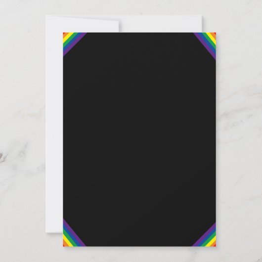 Save The Date Mariage LGBT Arc-en-ciel Classé Enregistrer la dat (Dos)