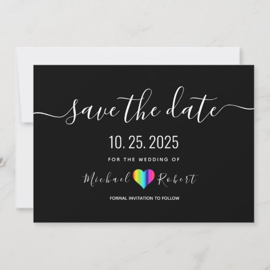 Save The Date Mariage LGBT Enregistrer La Date (Devant)