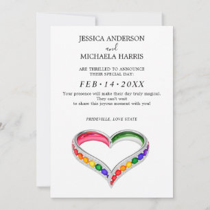 Save The Date 🌈 🐦 Mariage LGBTQ Peint Avec Amour