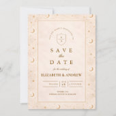 Save The Date Mariage Lune Céleste Et Étoiles (Devant)
