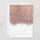 Save The Date Mariage Luxe Rose Gold Blanc Paillettes Confettis (Dos)