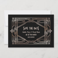 Mariage Luxueux Or Gatsby Art Déco 20s