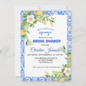 Save The Date Mariage Main Squeeze Citron et Carreau Marocain (Devant)