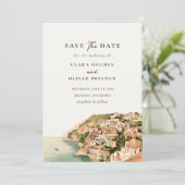 Save The Date Mariage Maisons sur les collines de Positano Côte (Debout devant)