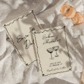Save The Date Mariage manuscrit rétro Whimsical