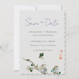 Save The Date Mariage mariage Calligraphie minimaliste Florale