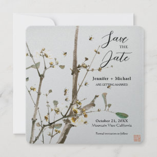 Save The Date Mariage mariage Calligraphie minimaliste Florale