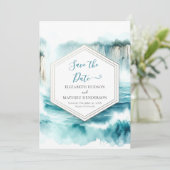 Save The Date Mariage marin classique de l'océan (Debout devant)