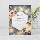 Save The Date Mariage Mason Jar minimal unique (Debout devant)