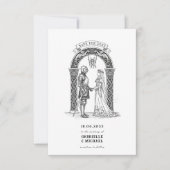 Save The Date Mariage Médiéval Gothique Arche des Mariés (Devant)