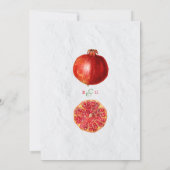 Save The Date Mariage méditerranéen de la grenade rouge (Dos)