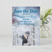 Save The Date Mariage Merveilleux Hiver (Debout devant)