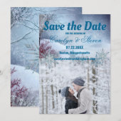 Save The Date Mariage Merveilleux Hiver (Devant / Derrière)