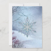 Save The Date Mariage Merveilleux Paysage d'Hiver (Dos)