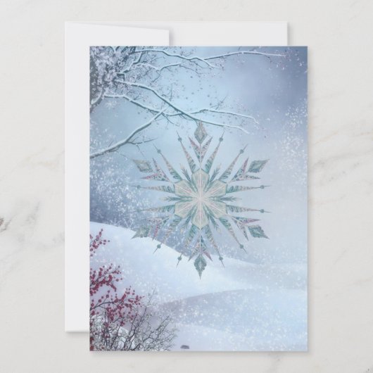 Save The Date Mariage Merveilleux Paysage Hivernal (Dos)