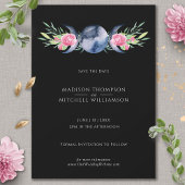 Save The Date Mariage métaphysique rose de phase de lune