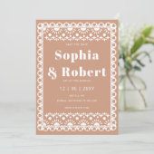 Save The Date Mariage mexicain Fiesta Barro Papel Picado Boho (Debout devant)