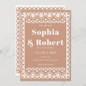 Save The Date Mariage mexicain Fiesta Barro Papel Picado Boho (Devant / Derrière)