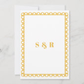 Save The Date Mariage mexicain Fiesta Yellow Papel Picado Boho (Dos)