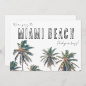 Save The Date Mariage Miami Florida Beach (Devant / Derrière)