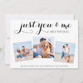 Save The Date Mariage Miniaturisé Mariage de Micro Chien Annonce (Devant)