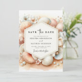 Save The Date Mariage minimal sur la plage (Debout devant)