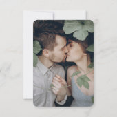 Save The Date Mariage Minimal Uni Monstera Vert Foncé (Dos)