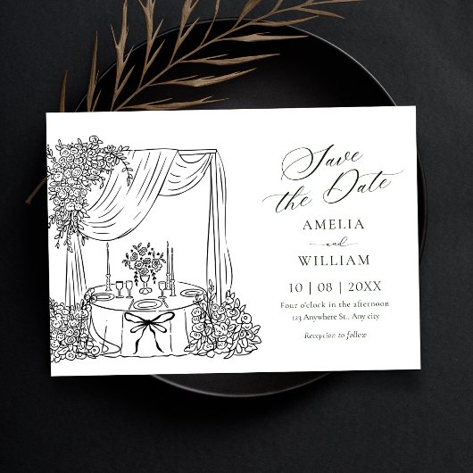 Save The Date Mariage minimaliste