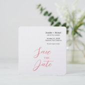 Save The Date Mariage Minimaliste Calligraphie (Debout devant)