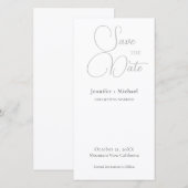 Save The Date Mariage Minimaliste Calligraphie  (Devant / Derrière)