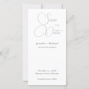 Save The Date Mariage Minimaliste Calligraphie