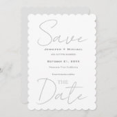Save The Date Mariage Minimaliste Calligraphie   (Devant / Derrière)