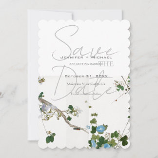 Save The Date Mariage Minimaliste Calligraphie Florale