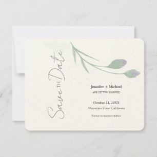 Save The Date Mariage Minimaliste Calligraphie Florale