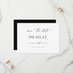 Save The Date Mariage minimaliste chic contemporain