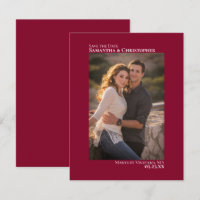 Mariage minimaliste de photo verticale rouge canne
