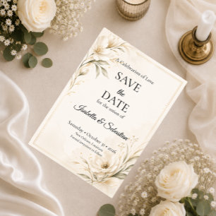 Save The Date Mariage Minimaliste Élégant