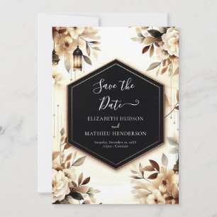 Save The Date Mariage minimaliste en bois rustique