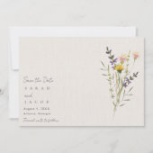 Save The Date Mariage minimaliste Fleur sauvage Boho (Devant)